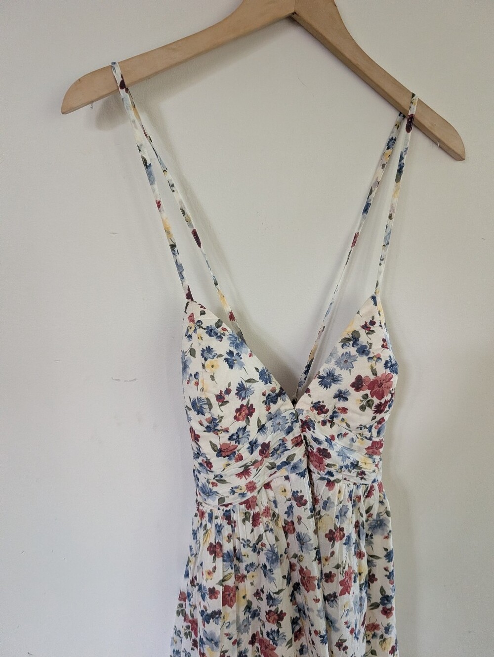 NWT NEW Abercrombie & Fitch Bra-Free Tie-Back Flowy Maxi Dress SMALL PETITE SP - Picture 5 of 9